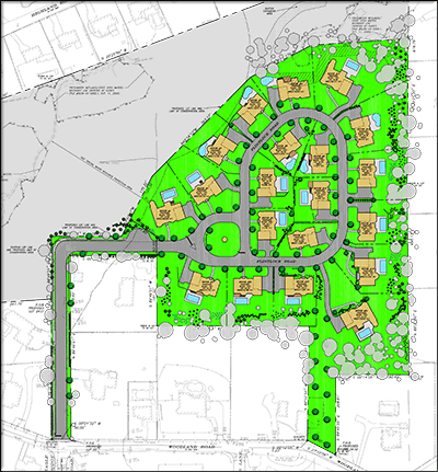 Site Layout of Woodland Heights in Montvale, NJ by Bear-Ban Builders, LLC