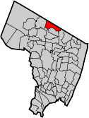 Montvale as seen on Bergen County map