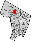Saddle River as seen on Bergen County map