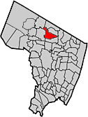 Woodcliff Lake as seen on Bergen County map